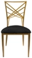 Gold OCTAVE velvet chair, black #330/902
