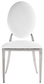 Silver DUPONT velvet chair, white #437