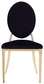 Gold DUPONT velvet chair, black #330/902